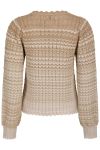 Neo Noir - Bluse - Dito Chevron Knit Blouse - Light Brown