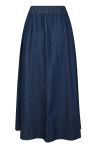 Neo Noir - Nederdel - Yara Denim Long Skirt - Dark Blue