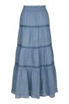 Neo Noir - Nederdel - Felicia S Voile Skirt - Smoke Blue