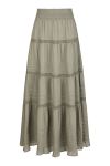 Neo Noir - Nederdel - Felicia S Voile Skirt - Smoke Green