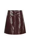 Neo Noir - Nederdel - Hemie Patent Skirt - Burgundy