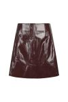 Neo Noir - Nederdel - Hemie Patent Skirt - Burgundy
