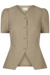 Neo Noir - Bluse - Jules Structure Blouse - Dark Taupe