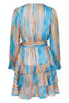 Neo Noir - Kjole - Dennie Blurred Stripe Dress - Blue