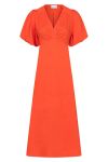 Neo Noir - Kjole - Illana Poplin Dress - Coral