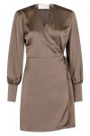 Neo Noir - Kjole - Ines Satin Dress - Khaki
