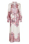 Neo Noir - Kjole - Nova Paisley Border Dress - Light Pink