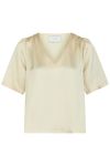Neo Noir - Bluse - Largo Heavy Sateen Blouse - Light Yellow