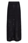 Neo Noir - Nederdel - Como Crochet Knit Skirt - Black