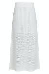 Neo Noir - Nederdel - Como Crochet Knit Skirt - Off White