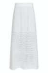 Neo Noir - Nederdel - Como Crochet Knit Skirt - Off White