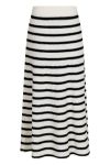 Neo Noir - Nederdel - Etti Boucle Knit Stripe Skirt - Black Striped