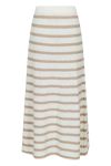 Neo Noir - Nederdel - Etti Boucle Knit Stripe Skirt - Sand