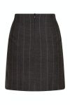 Neo Noir - Nederdel - Helmine Soft Check Skirt - Dark Grey