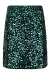Neo Noir - Nederdel - Lunna Fall Sequins Skirt - Dark Green