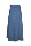 Neo Noir - Nederdel - Nina Wrap Denim Skirt - Blue