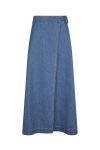 Neo Noir - Nederdel - Nina Wrap Denim Skirt - Blue