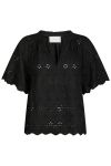 Neo Noir - Bluse - Odet Embroidery Blouse - Black