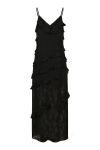 Neo Noir - Kjole - Palazzo Burnout Dress - Black