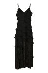 Neo Noir - Kjole - Palazzo Burnout Dress - Black