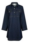 Neo Noir - Kjole - Paras Denim Dress - Dark Blue 