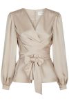Neo Noir - Bluse - Rista Heavy Sateen Blouse - Champagne