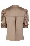 Neo Noir - Bluse - Roella Heavy Sateen Blouse - Dark Taupe