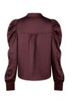 Neo Noir - Bluse - Rosslyn Heavy Sateen Blouse - Burgundy