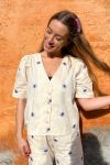 Neo Noir - Bluse - Olivia Deco Flower - Sand