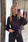 Neo Noir - Skjorte - Naja Satin Shirt - Burgundy