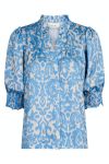 Neo Noir - Skjorte - Diana Flower Blur Blouse - Light Blue