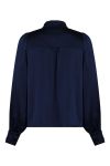 Neo Noir - Skjorte - Massima Drapy Satin Blouse - Dark Navy