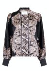 Neo Noir - Skjorte - Massima Paisley Border Blouse - Black