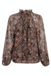 Neo Noir - Skjorte - Cobie Forest Field Blouse - Copper Brown
