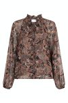 Neo Noir - Skjorte - Cobie Forest Field Blouse - Copper Brown