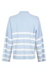Neo Noir - Strik - Ena Stripe Knit Blouse - Light Blue