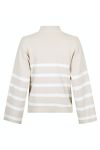 Neo Noir - Strik - Ena Stripe Knit Blouse - Sand