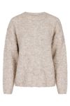 Neo Noir - Strik - Glenda Boucle Knit Blouse - Sand Melange