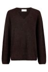 Neo Noir - Strik - Lula Knit Blouse - Chocolate Brown