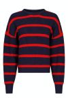 Neo Noir - Strik - Natalie Stripe Knit Blouse - Navy