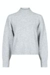 Neo Noir - Strik - Paulina Knit Blouse - Light Grey Melange