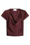Neo Noir - Top - Annabeth Heavy Steen Tee - Burgundy