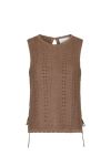 Neo Noir - Top - Aritza Crochet Knit Top - Dusty Brown