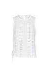 Neo Noir - Top - Aritza Crochet Knit Top - White