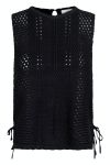 Neo Noir - Top - Aza Crochet Knit Top - Black