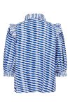Neo Noir - Top - Chacha Graphic Blouse - Blue