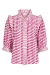 Neo Noir - Top - Chacha Graphic Blouse - Pink