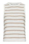 Neo Noir - Top - Chira Boucle Knit Stripe Top - Sand