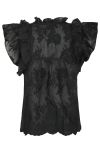 Neo Noir - Bluse - Jayla Big Embroidery Top - Black
