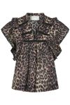 Neo Noir - Top - Jayla Leo Voile Top - Leopard 